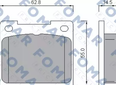 FOMAR FRICTION fo461585 -  Комплект тормозных колодок, дисковый тормоз